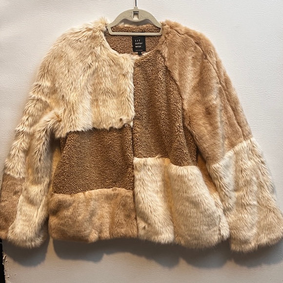 Zara Women Patchwork Effect Fabric Jacket Size XL 4341/281 - Picture 3 of 14